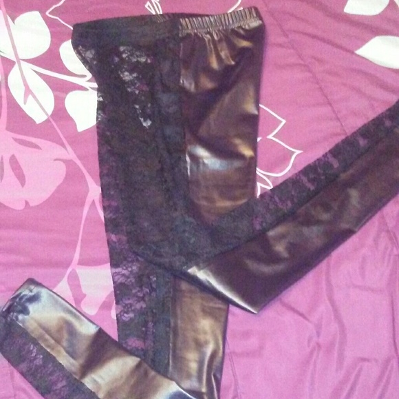 Sz med/lg stretchy lace silky leggings - Picture 2 of 8